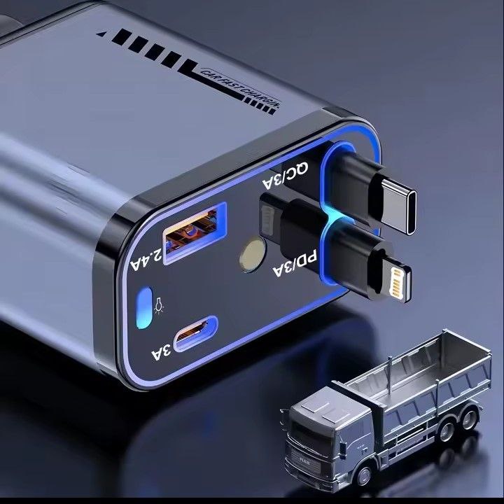 ArcticRide 4-in-1 Smart Car Fast Charger with LED Display Arcticride